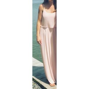 Pleated Chiffon Maxi Dress